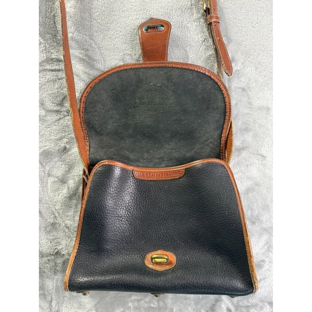 Dooney & Bourke All Weather Leather Flap Bag Women's Crossbody Medium Black